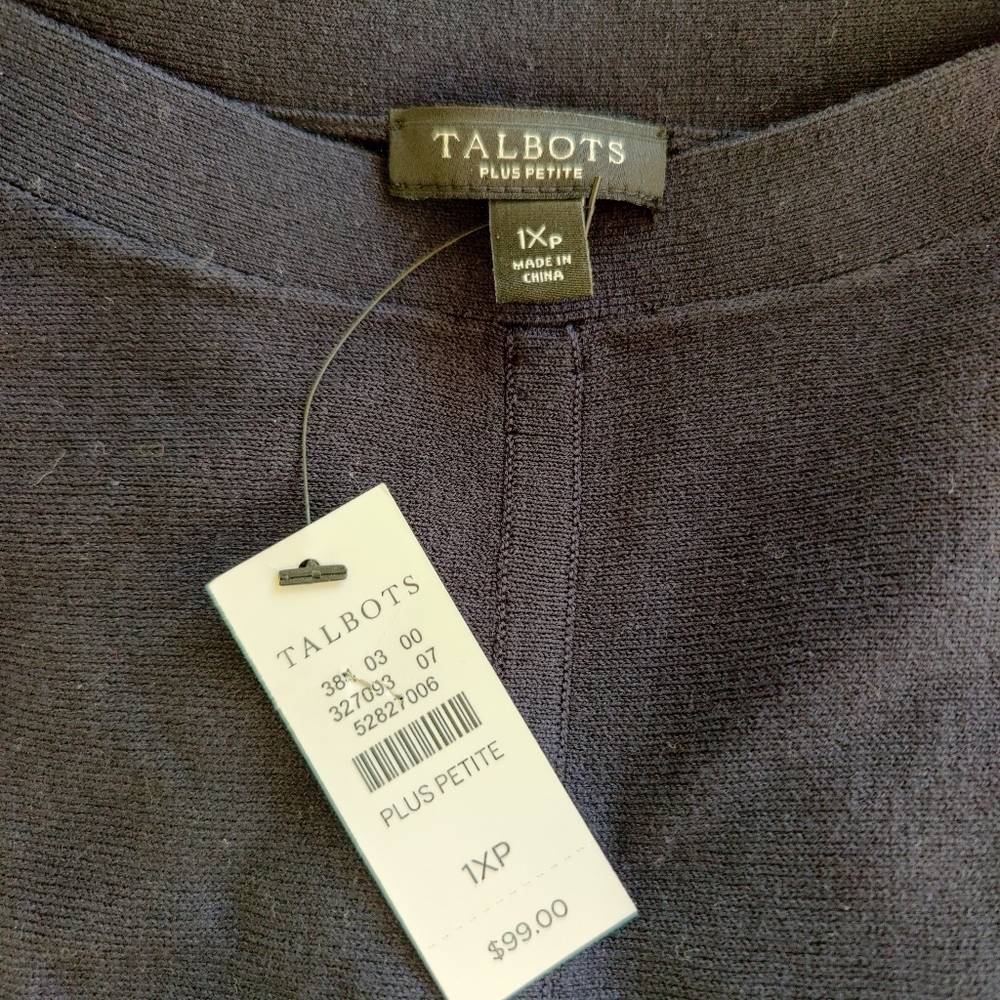 NWT Talbots Plus Petite 3/4 Sleeve Top